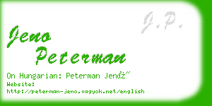 jeno peterman business card